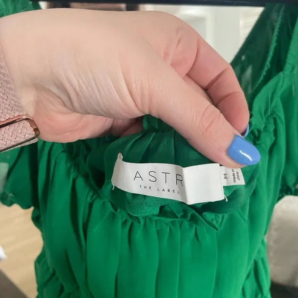 Astr Emerald Ruffled Blouse - Picture 3 of 3